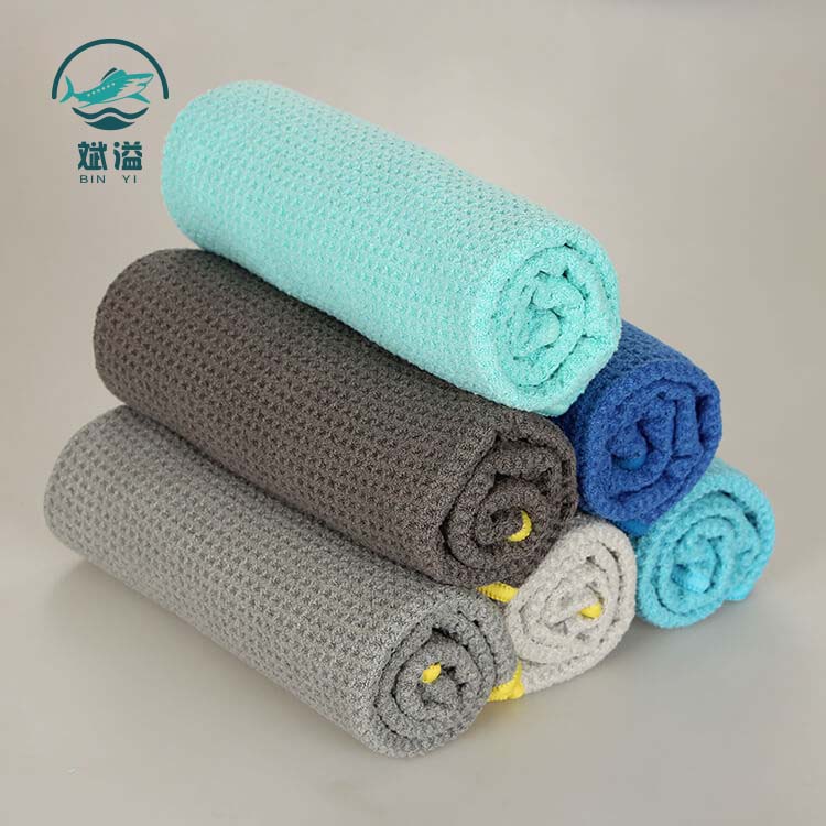 Waffle microfiber towel